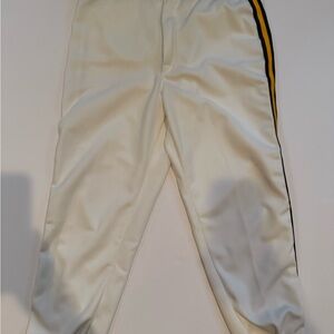 Wilson White Joggers with Black and Yellow Stripe